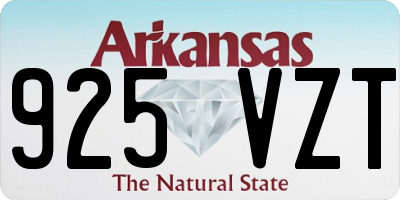 AR license plate 925VZT