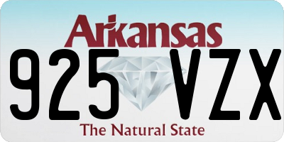 AR license plate 925VZX