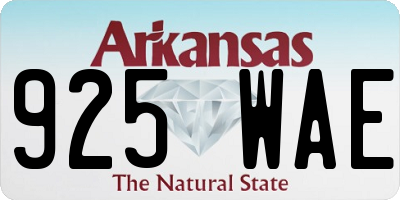 AR license plate 925WAE