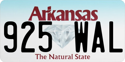 AR license plate 925WAL