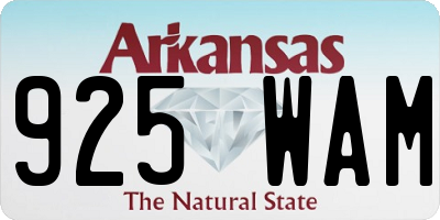 AR license plate 925WAM