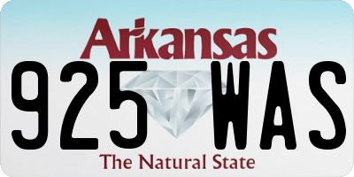 AR license plate 925WAS