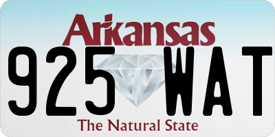 AR license plate 925WAT