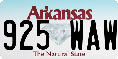AR license plate 925WAW