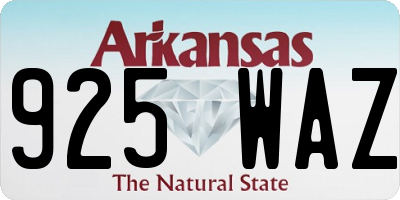 AR license plate 925WAZ