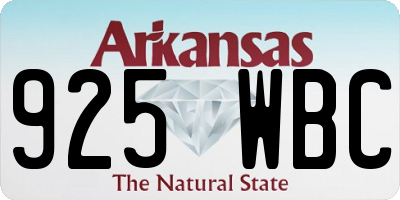 AR license plate 925WBC