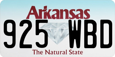 AR license plate 925WBD