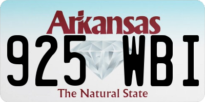 AR license plate 925WBI