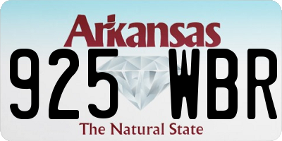 AR license plate 925WBR