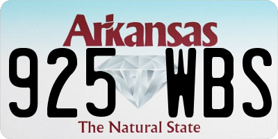 AR license plate 925WBS