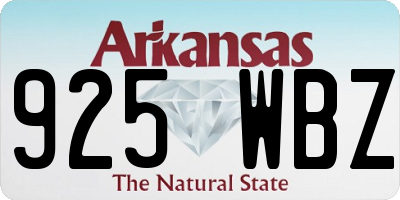 AR license plate 925WBZ
