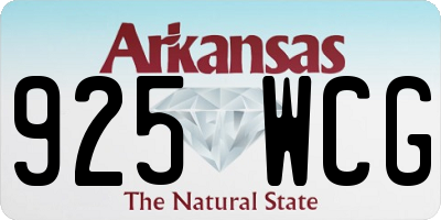 AR license plate 925WCG