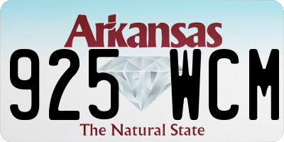 AR license plate 925WCM