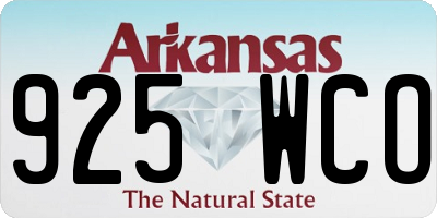 AR license plate 925WCO