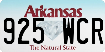 AR license plate 925WCR