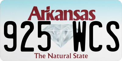AR license plate 925WCS