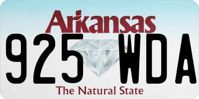 AR license plate 925WDA