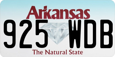 AR license plate 925WDB