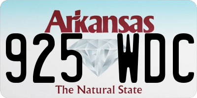 AR license plate 925WDC