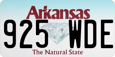 AR license plate 925WDE