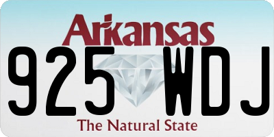 AR license plate 925WDJ