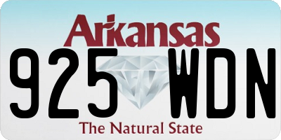 AR license plate 925WDN