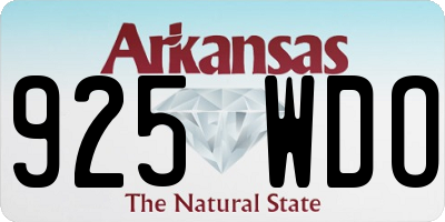 AR license plate 925WDO