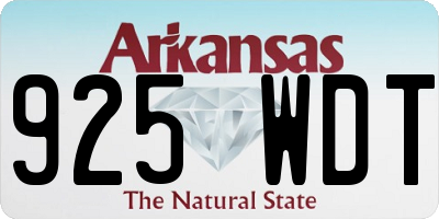 AR license plate 925WDT