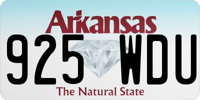 AR license plate 925WDU