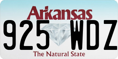 AR license plate 925WDZ