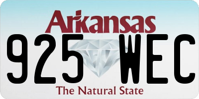 AR license plate 925WEC