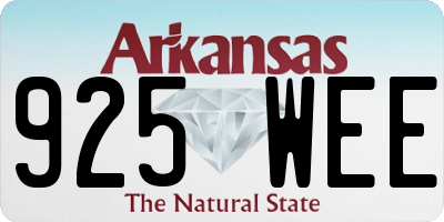 AR license plate 925WEE