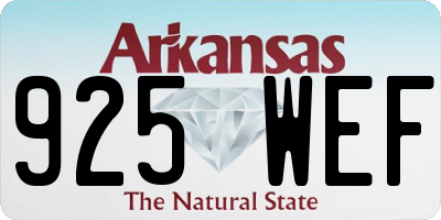 AR license plate 925WEF