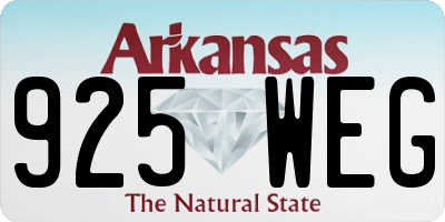 AR license plate 925WEG