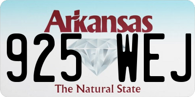 AR license plate 925WEJ
