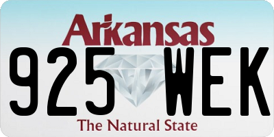 AR license plate 925WEK