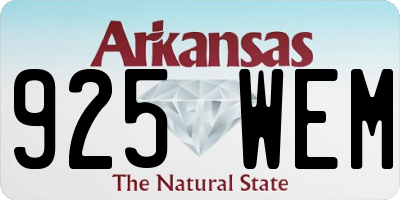 AR license plate 925WEM