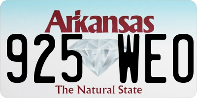 AR license plate 925WEO