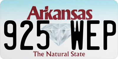AR license plate 925WEP