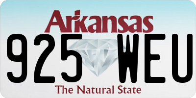 AR license plate 925WEU