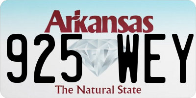 AR license plate 925WEY