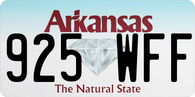 AR license plate 925WFF