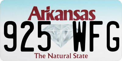 AR license plate 925WFG