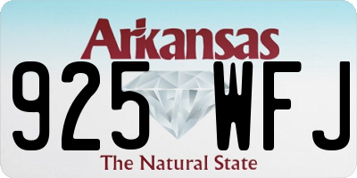 AR license plate 925WFJ