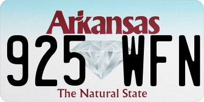 AR license plate 925WFN