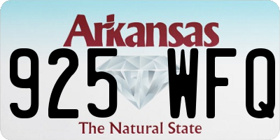 AR license plate 925WFQ