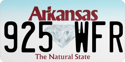 AR license plate 925WFR