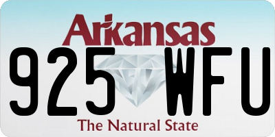 AR license plate 925WFU