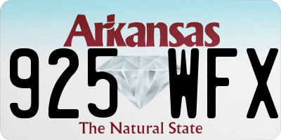 AR license plate 925WFX