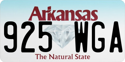 AR license plate 925WGA